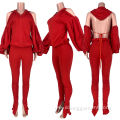 Wholesale New Arrivals Fashion Women Casual Hooded Tracksuit